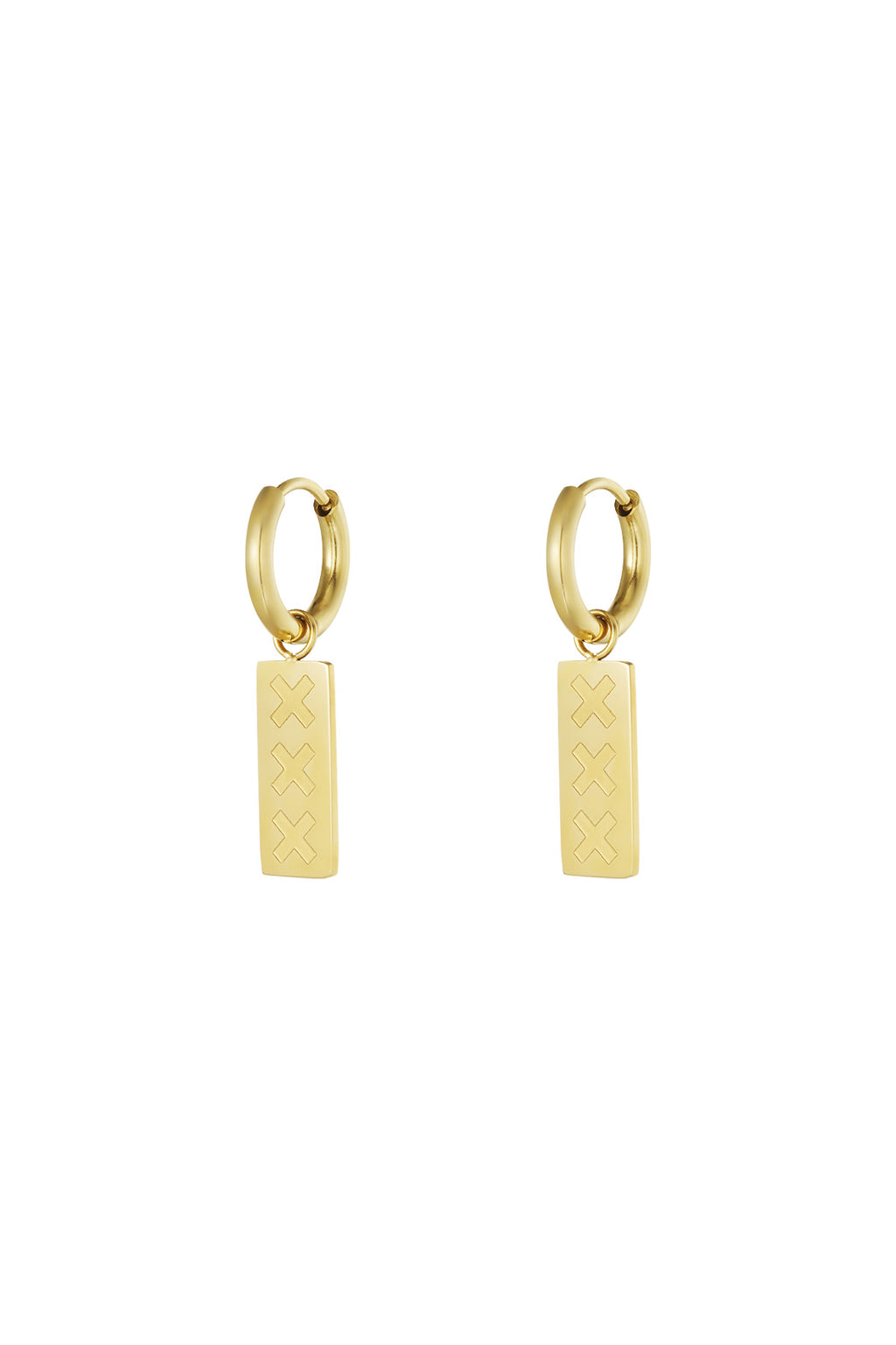 Amsterdam X earrings - Silver Color color