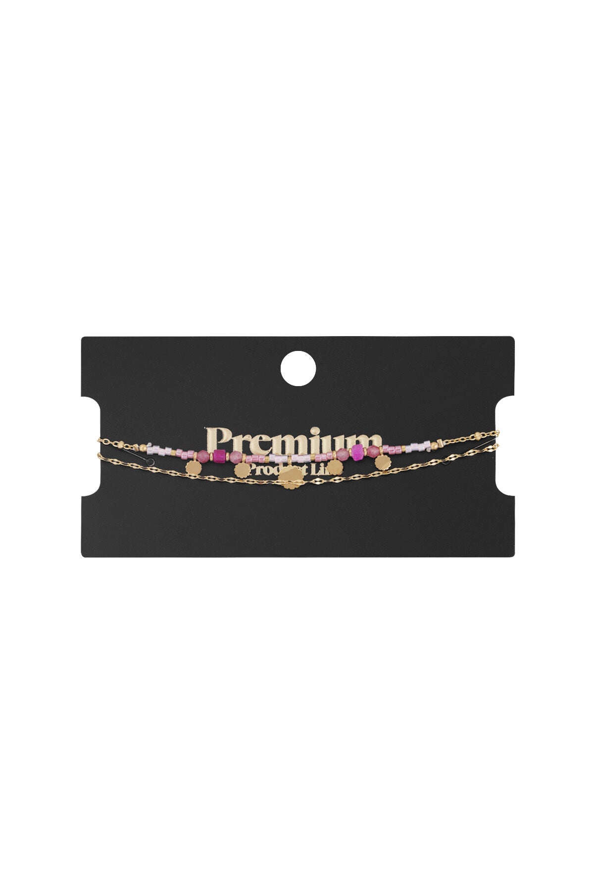 bracelet pink charms