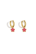 Stainless Steel Colorful Flower Earrings Stainless Steel