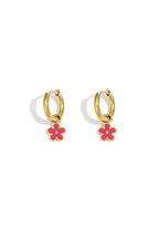Stainless Steel Colorful Flower Earrings Stainless Steel