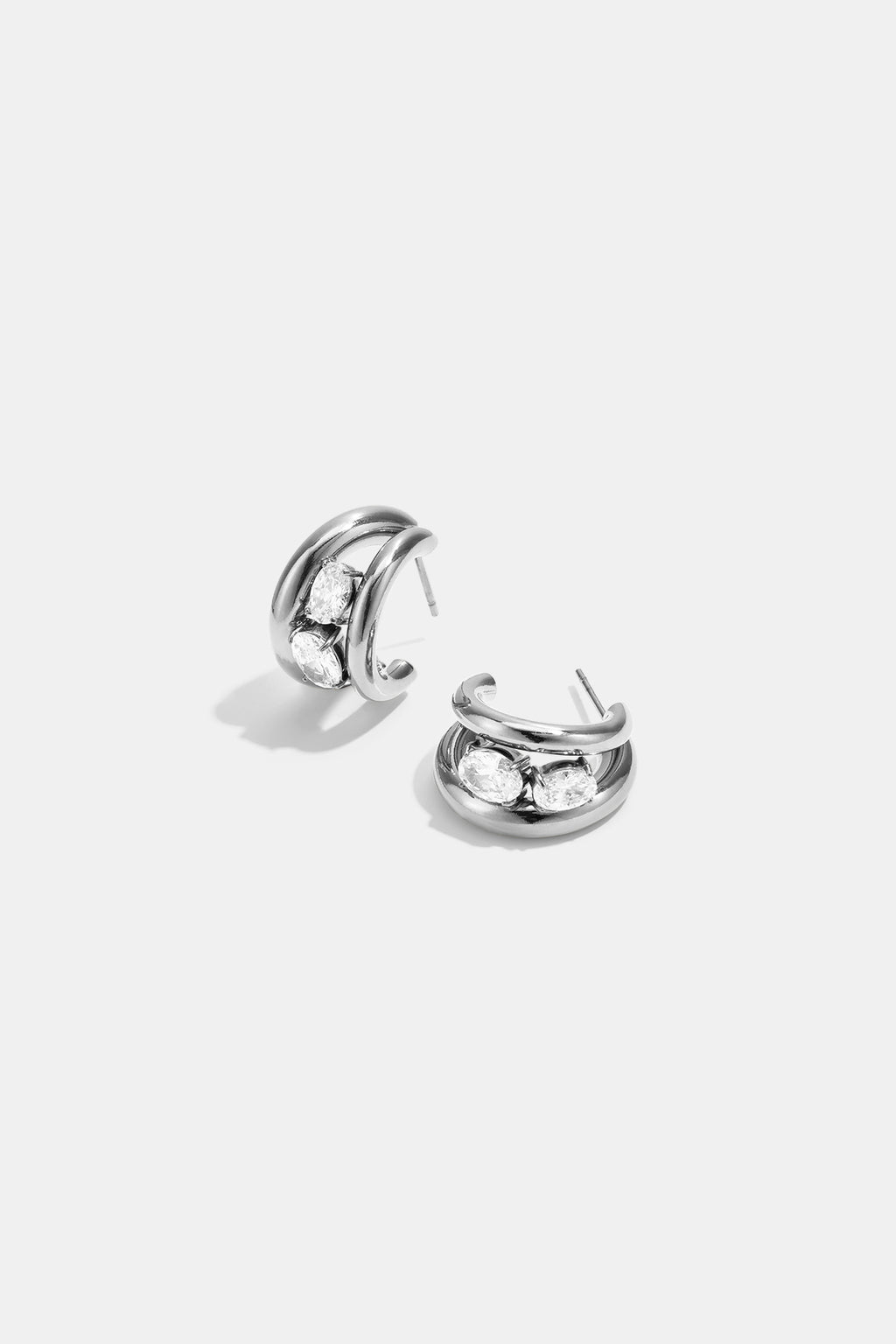 Stainless Steel Hoop Earrings Geometric Shape Simple Daily Simple Series Women's jewelry