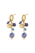 Stainless Steel Dangle Earrings Flower Simple Daily Simple Series Women's jewelry