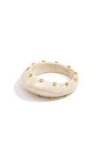 Resin bangle bracelet with studs