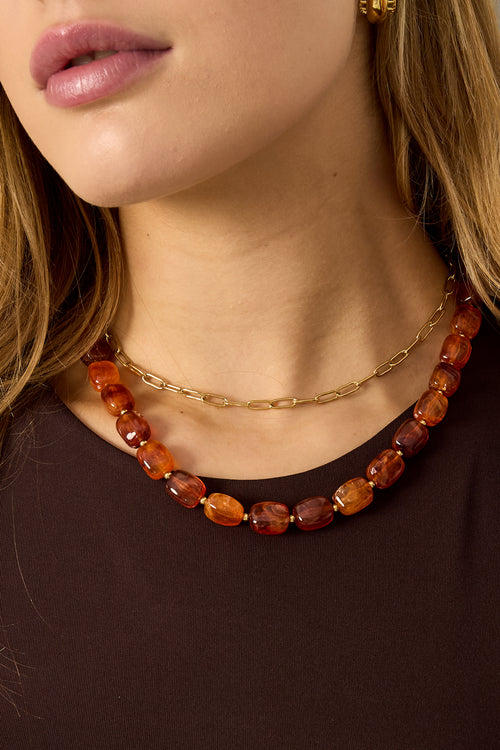 Acrylic Beaded Necklaces Beads Retro Daily Classic Series Women's jewelry