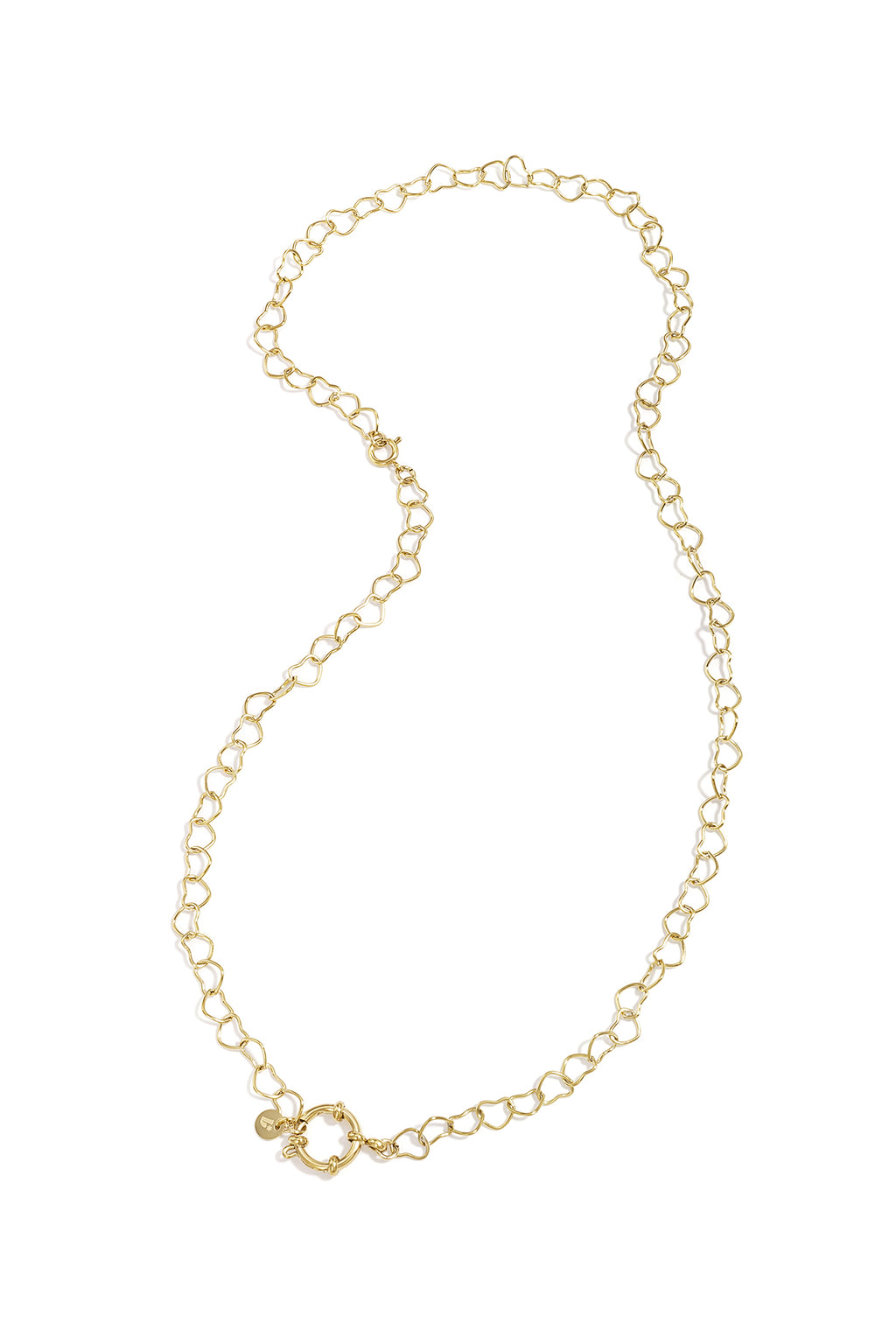 2-in-1 necklace bracelet with heart-shaped links