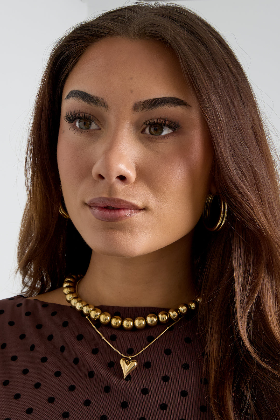 Ball necklace with iconic heart medium
