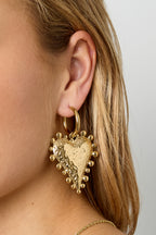 Stainless Steel Drop Earrings Heart Casual Daily Simple Series Women's jewelry
