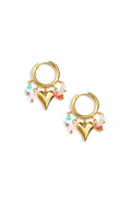 Stainless Steel Drop Earrings Heart Sweet Valentine's Day Romantic Series Women's jewelry
