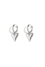 stainless steel heart shaped earrings