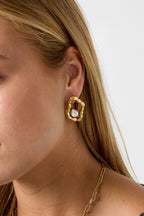 Stainless Steel Stud Earrings Geometric Shape Simple Daily Simple Series Women's jewelry