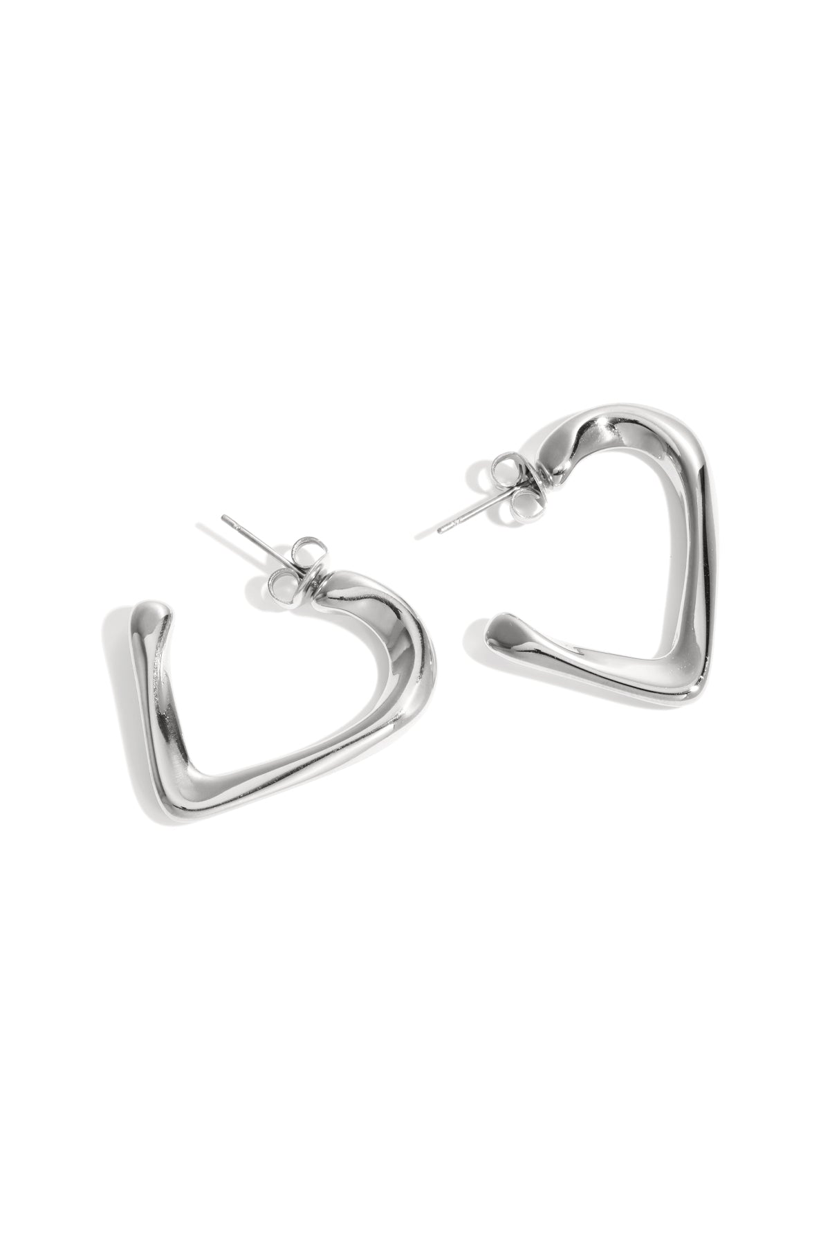 Hoop Earrings Heart Simple Daily Simple Series Women's jewelry