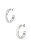Thick hoop earrings