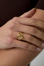 Stainless Steel Statement Rings Heart Sweet Daily Romantic Series Women's jewelry