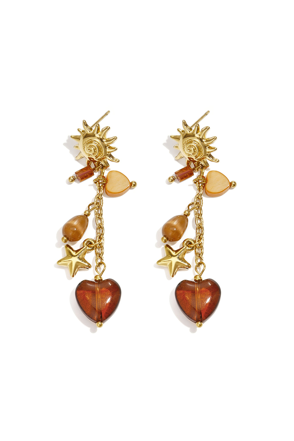 Stainless Steel Dangle Earrings Sun Elegant Daily Luxurious Series Women's jewelry