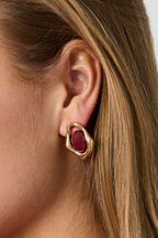 Alloy Stud Earrings Irregular Shape Retro Daily Simple Series Women's jewelry