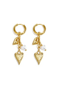 Stainless Steel Dangle Earrings Heart Simple Daily Simple Series Women's jewelry