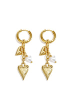 Stainless Steel Dangle Earrings Heart Simple Daily Simple Series Women's jewelry