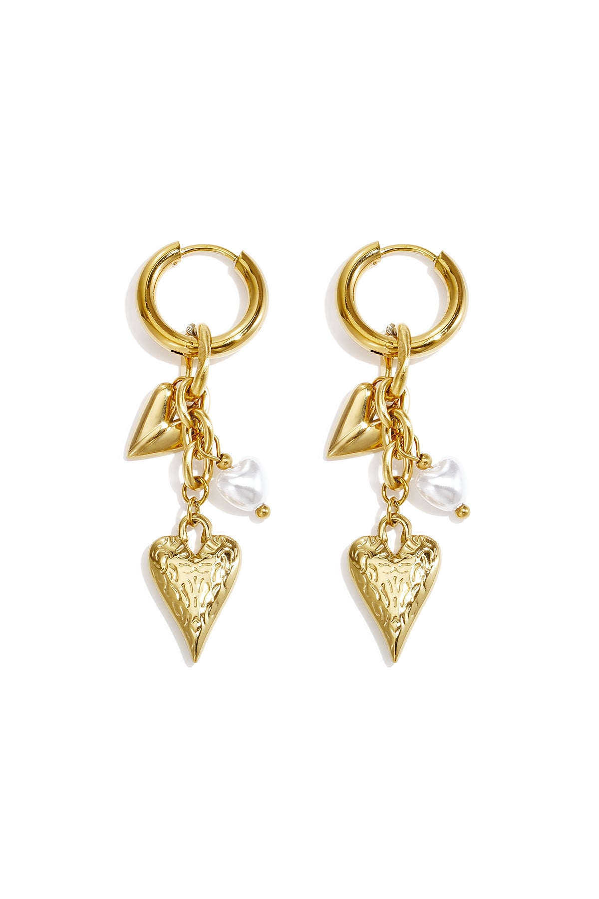 Stainless Steel Dangle Earrings Heart Simple Daily Simple Series Women's jewelry