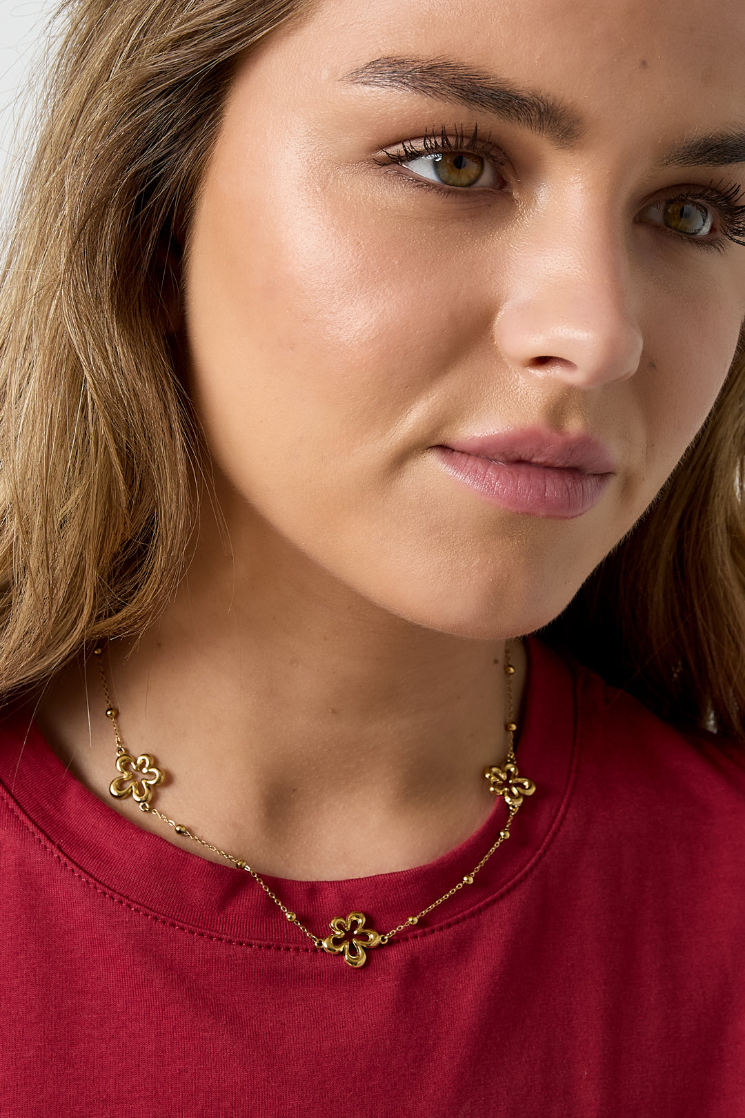 Stainless Steel Pendant necklaces Flower Simple Daily Simple Series Women's jewelry