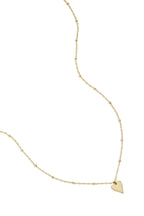 necklace with balls and heart charm