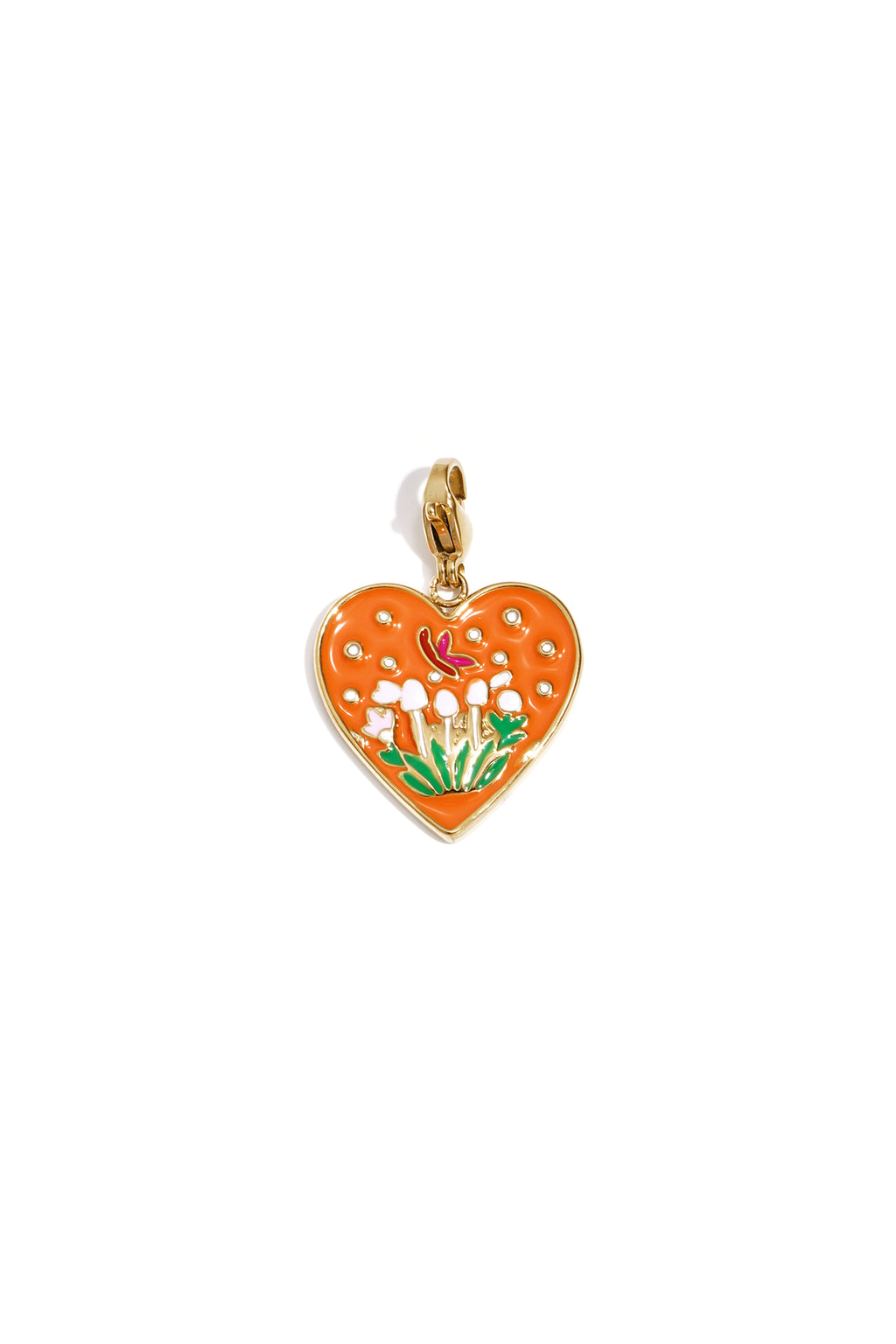 Jewelry charm heart with tulips DIY