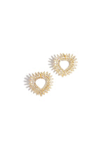 Copper Stud Earrings Heart Elegant Christmas Luxurious Series Women's jewelry