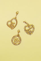 Jewelry charm mom in heart with rhinestones DIY