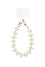 Trendy phone cord with pearled hearts
