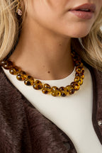 Acrylic Beaded Necklaces Leopard Print Retro Daily Classic Series Women's jewelry