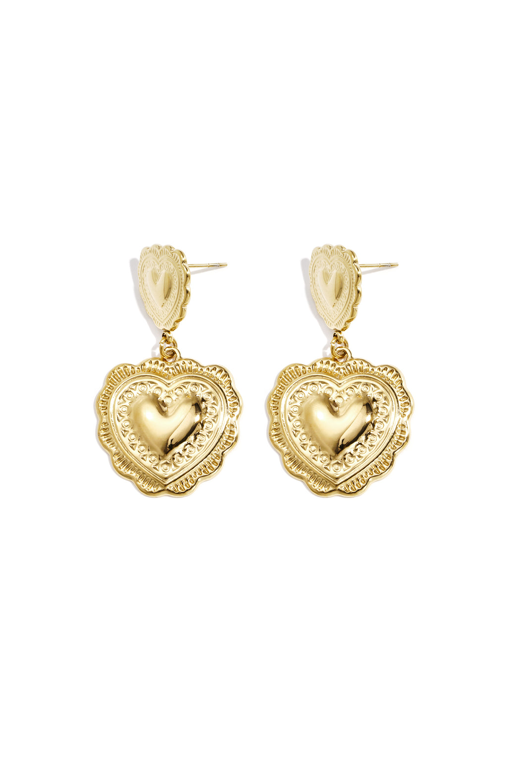 Stainless Steel Drop Earrings Heart Simple Daily Simple Series Women's jewelry