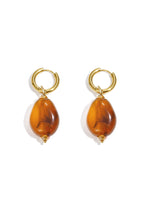 Earrings with asymmetrical bead