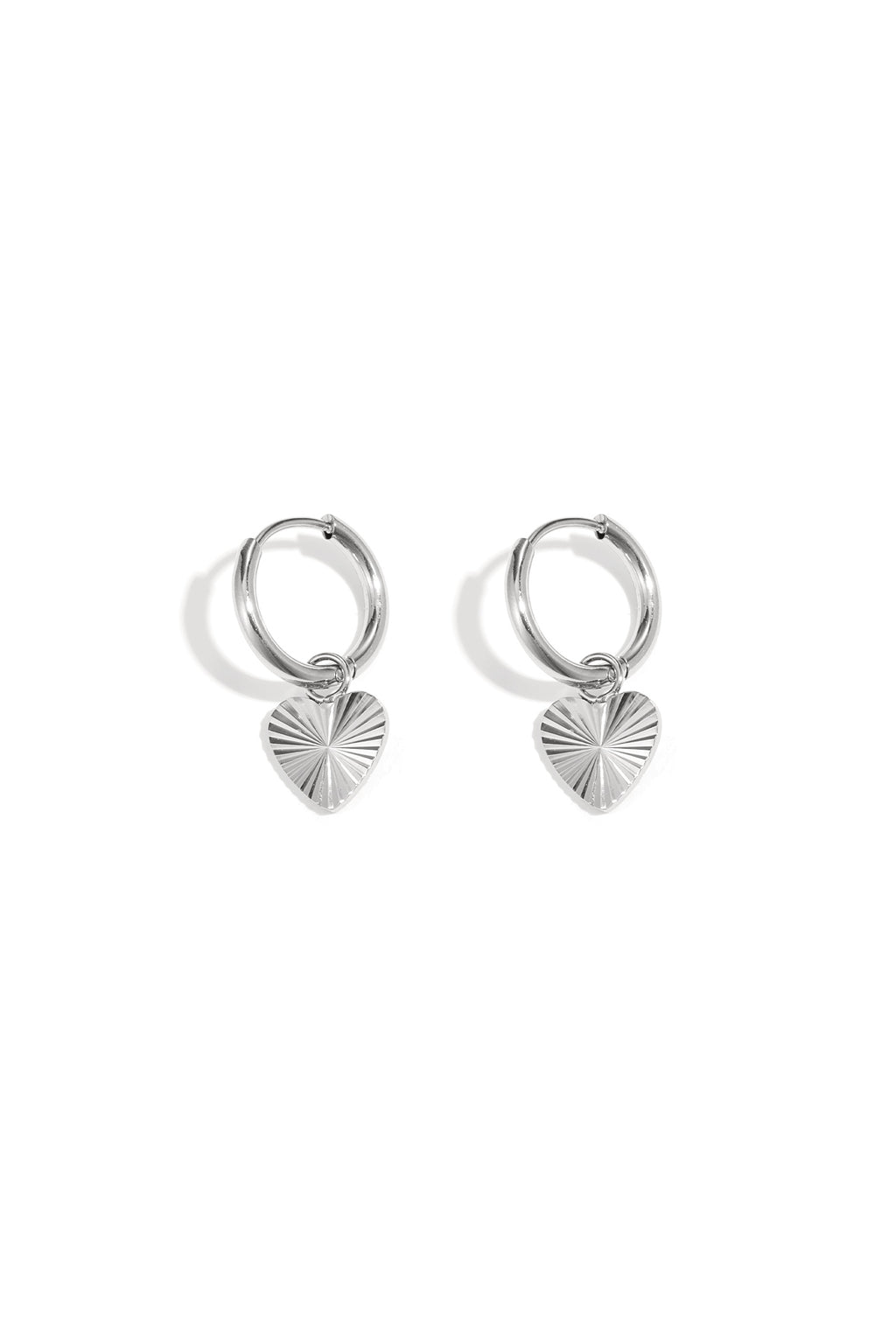 Stainless steel heart earrings