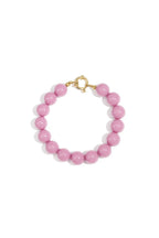 Necklace with medium beads and front closure-12mm