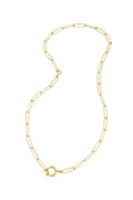 2-in-1 necklace and bracelet with textured links