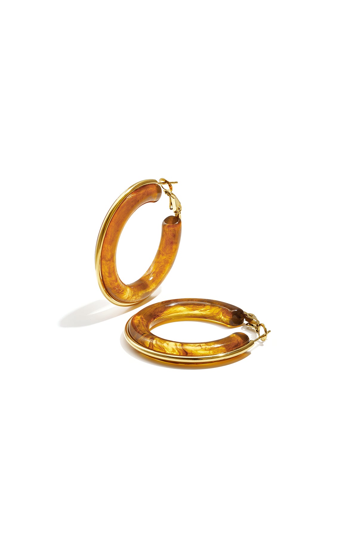 Resin Hoop Earrings Irregular Shape Simple Daily Simple Series Women's jewelry