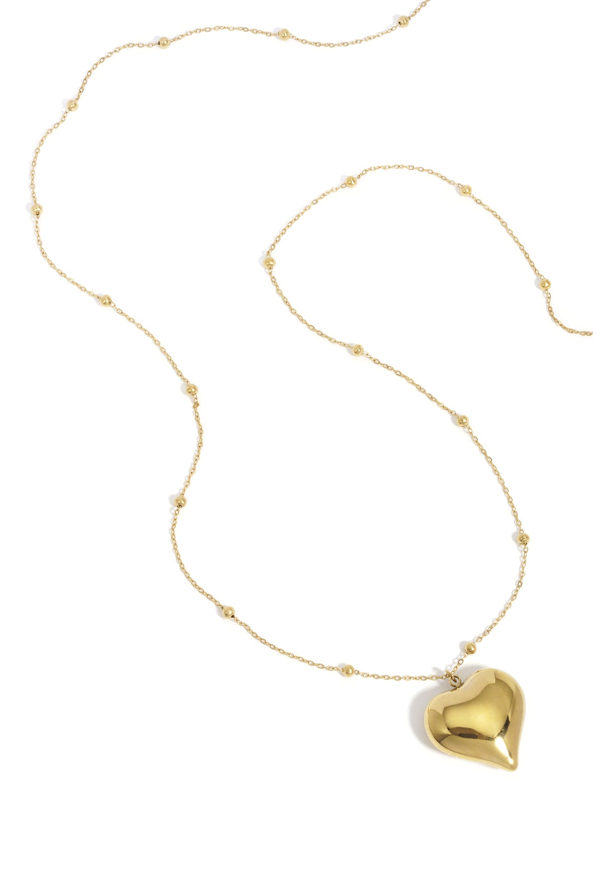 Stainless Steel Long Necklaces Heart Casual Daily Simple Series Women's jewelry