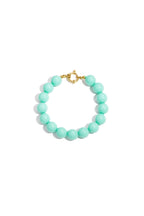 Necklace with medium beads and front closure-12mm