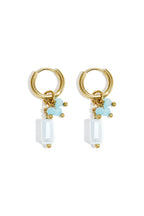 Earrings with colorful charms