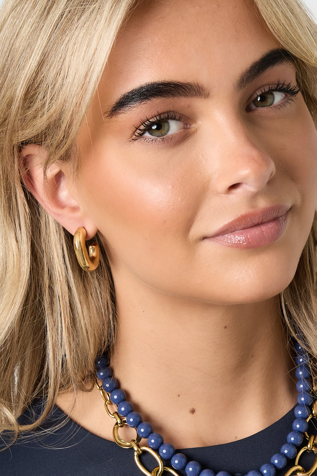 Stainless Steel Hoop Earrings irregular shape Casual Daily Simple Series Women's jewelry