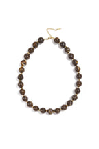 Bead necklace with gold beads in between 13.5mm