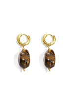 Earrings with organic beads