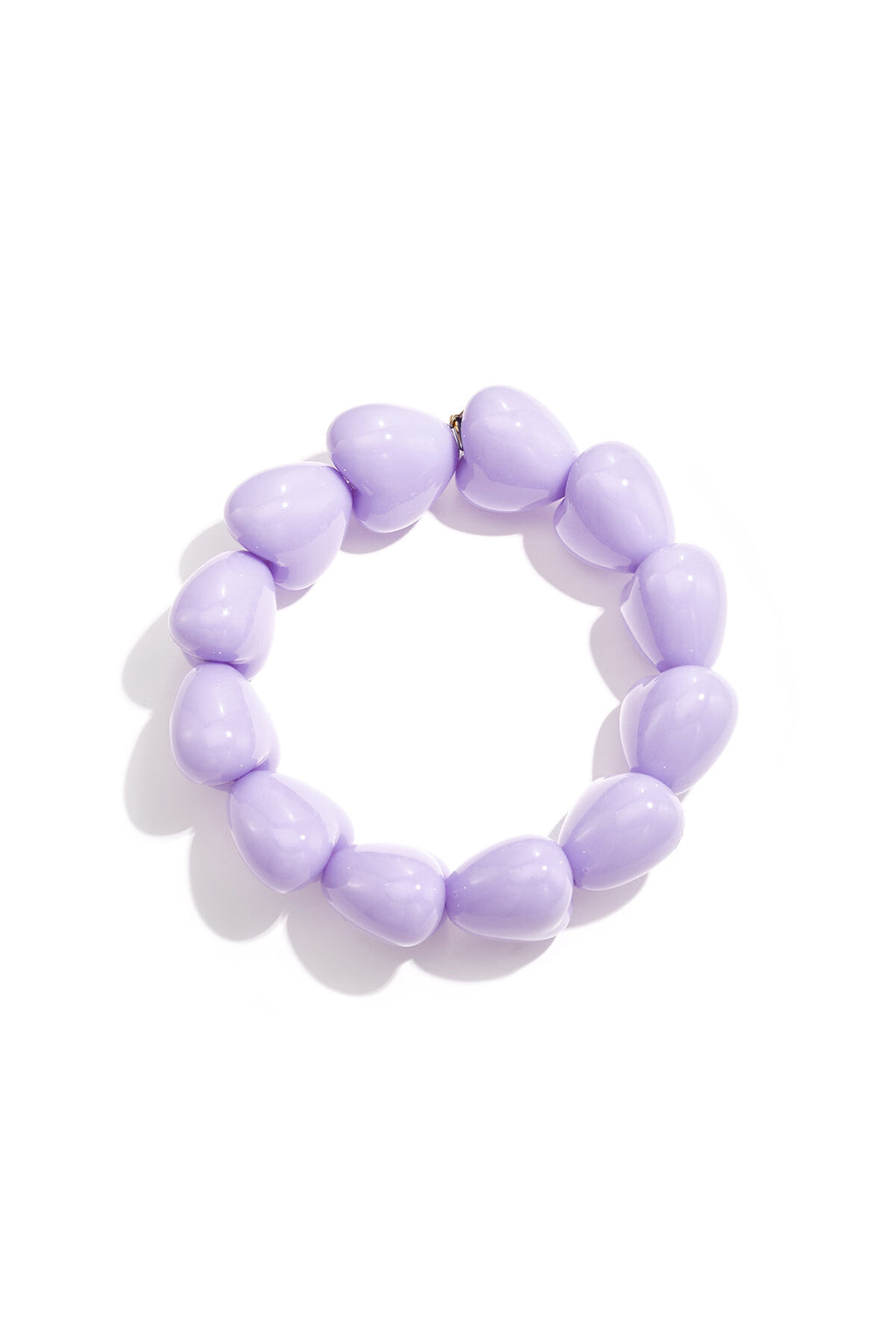 Bracelet with chunky heart beads