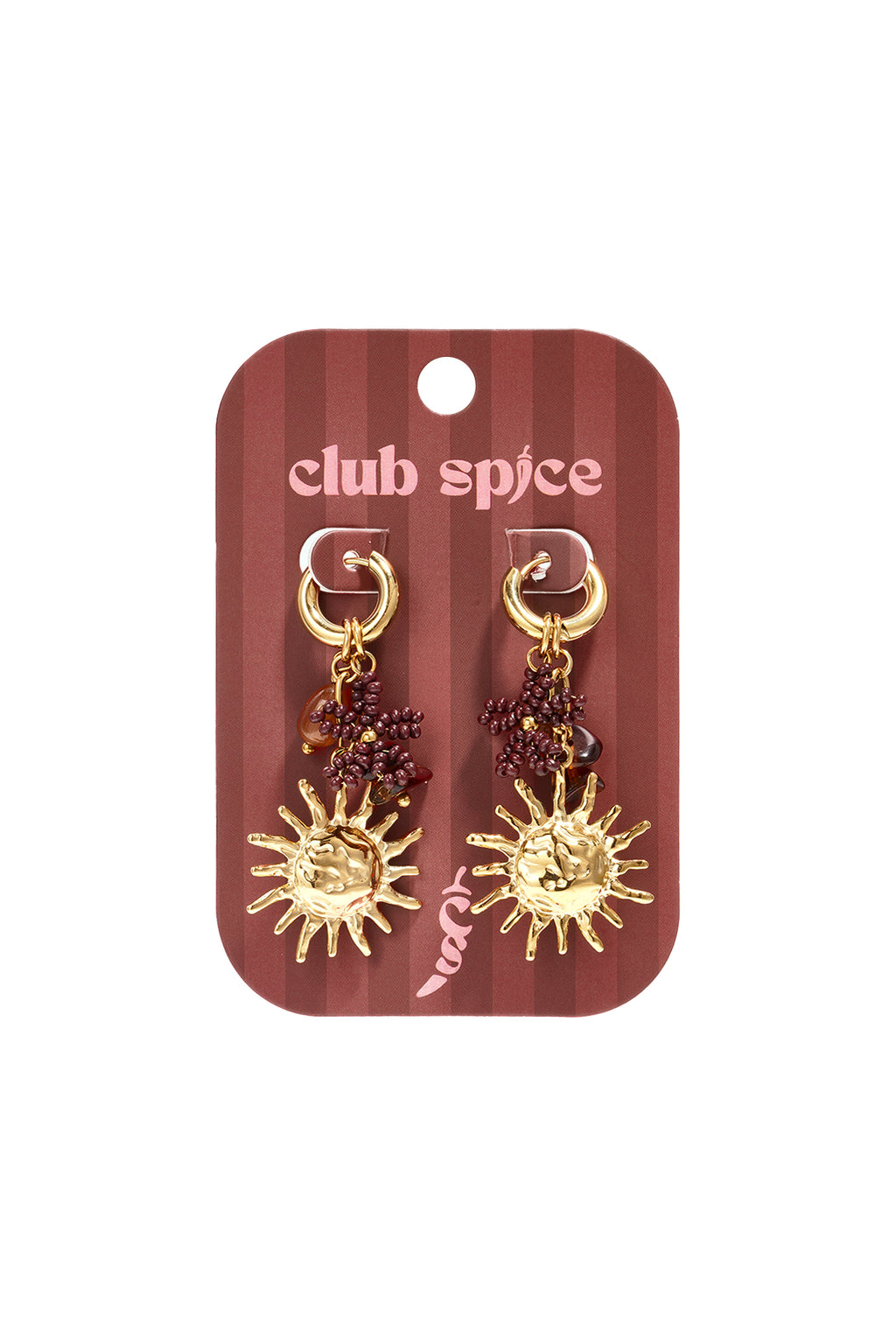 Stainless Steel Beads Earrings Sun Simple Daily Simple Series Women's jewelry