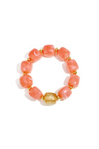 Beaded bracelet with statement glitter bead
