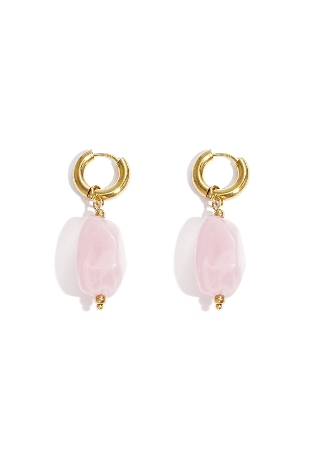 Earrings with organic beads