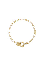 Bracelet with front clasp and oval links