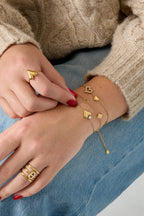 Stainless Steel Charm Bracelets Heart Simple Daily Simple Series Women's jewelry