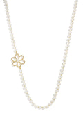 Imitation Pearl Long Necklaces Flower Sweet Daily Simple Series Women's jewelry