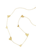 Long necklace with hearts in various sizes