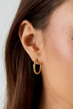 Small Stainless Steel Patterned Earrings